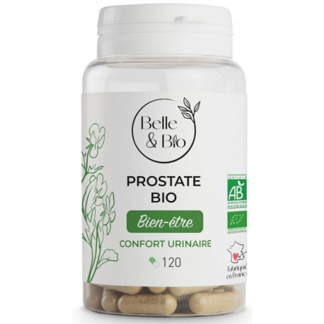 Prostate bio 120 gélules Belle et Bio racine d'ortie pépins de courge Bio santé sénior