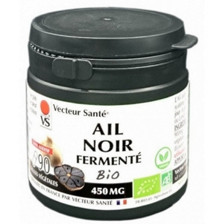 Ail Noir Bio 90 gélules Végétales Vecteur Santé ail noir fermenté santé cardiaque Bio santé sénior
