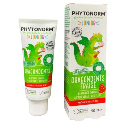 Dentifrice Dragondents Fraise sans fluor 50ml Phytonorm dentifrice enfants sans fluor fraise naturelle Bio santé sénior