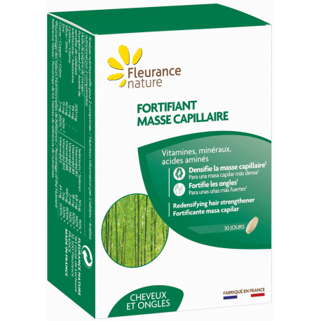 Fortifiant masse capillaire 60 comprimés Fleurance Nature redensifiant capillaire ongles cassants Bio santé sénior