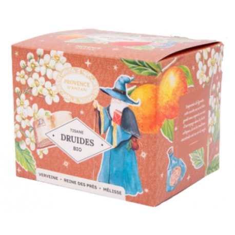 Tisane des Druides 24 sachets Recharge carton Provence D Antan fleur de souci rose sauge reine des prés Bio santé sénior