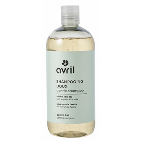 Shampooing doux aloe vera 500 ml Avril lavage des cheveux fréquent cuir chevelu sensible Bio santé sénior