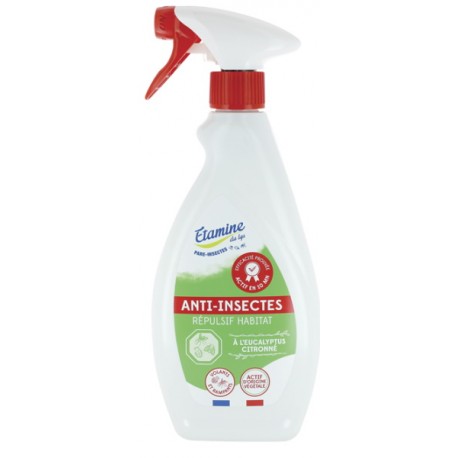 Spray anti insectes volants et rampants Répulsif Habitat 500ml Etamine du Lys eucalyptus citriodora Bio santé sénior