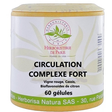 Circulation complexe fort 60 gélules Herboristerie de Paris bioflavonoides de citron vigne rouge Bio santé sénior