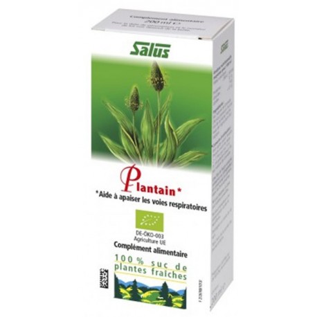 Suc de plantes Bio plantain Flacon 200ml Salus plantago lanceolata immunité Bio santé sénior