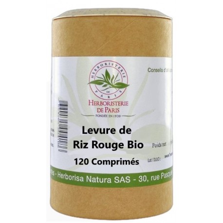 Levure de riz rouge bio 120 comprimés Herboristerie de Paris levure rouge de riz bio santé sénior