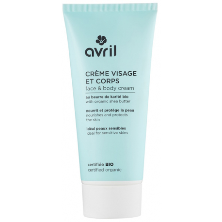 Crème Visage et Corps certifiée Bio 200 ml Avril ultra généreuse et nourrissante Bio santé sénior