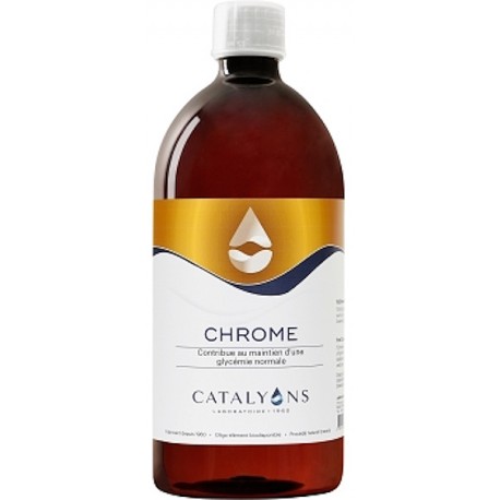 Chrome oligo-élément 1 litre Catalyons normaliser la glycémie sanguine Bio santé sénior