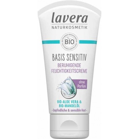 Crème hydratante apaisante Basis sensitiv 50 ml Lavera amande douce aloé vera karité ectoïne Bio santé sénior