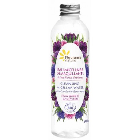 Eau micellaire démaquillante au bleuet bio 200ml Fleurance Nature aloe vera eau florale de bleuet Bio santé sénior