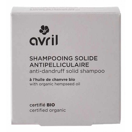 Shampooing solide antipelliculaire 60 gr Avril saponines de jujubier argile base lavante douce Bio santé sénior