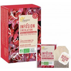 Tisane Circulation bio 20 sachets Fleurance nature infusion circulation vigne rouge hibiscus Bio santé sénior