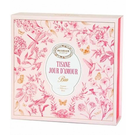 Coffret tisane Jour d'amour bio 20 sachets Provence d'Antan convivialité et plaisir Bio santé sénior