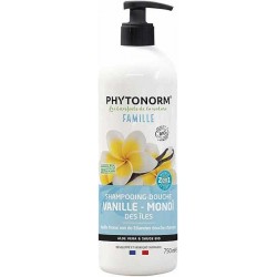 Shampooing douche Vanille Monoï des Iles 750 ml Phytonorm shampoing douche bio Bio santé sénior