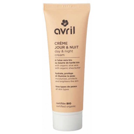 Crème Jour et Nuit certifiée Bio 50ml Avril Cosmétique aloe vera karité vitamine E Bio santé sénior
