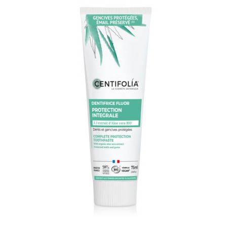 Dentifrice Protection intégrale au fluor 75ml Centifolia Bio santé sénior