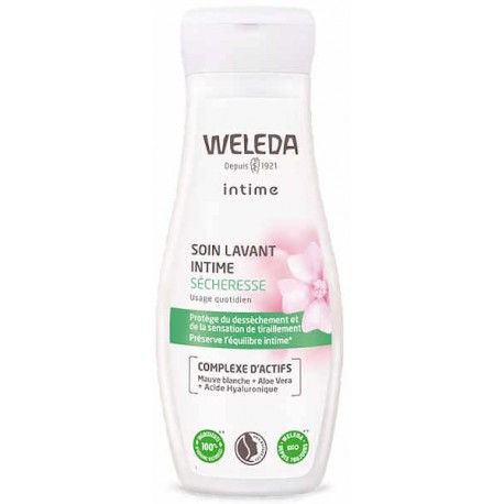Soin lavant intime sécheresse 200 ml Weleda contre la sécheresse vaginale et intime Bio santé sénior