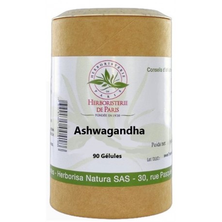 Ashwagandha 90 gélules Herboristerie De Paris anti stress et énergisante Bio santé sénior