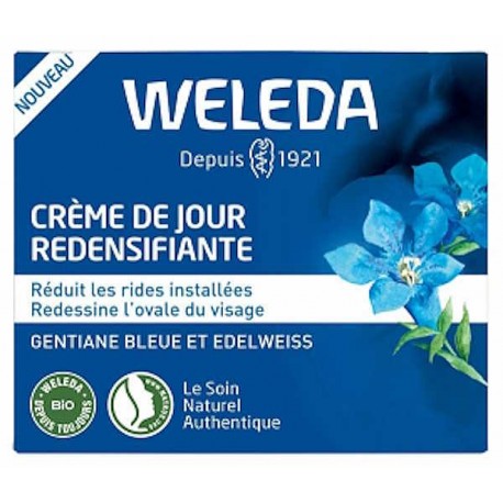 Crème de jour redensifiante Gentiane bleue Edelweiss 40ml Weleda anti rides gentiane edelweiss centella Bio santé sénior