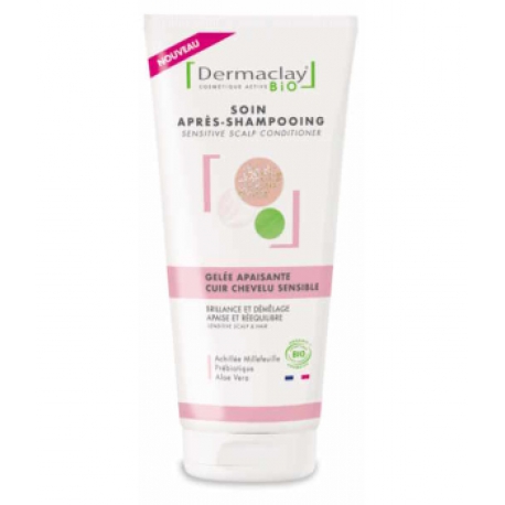 Gelée après shampooing cuir chevelu sensible 200 ml Dermaclay cuir chevelu irrité Bio santé sénior