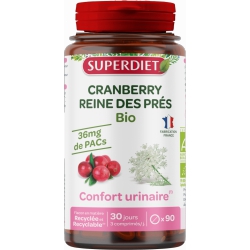 Cranberry Reine des Pres bio 90 comprimés Super Diet confort urinaire par la reine des prés Bio santé sénior