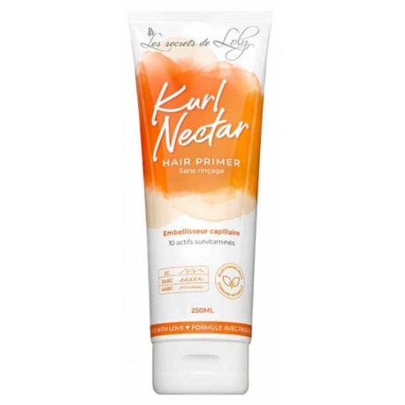 Kurl Nectar Hair Primer 250ml secrets de Loly véritable embellisseur capillaire cheveux bouclés frisés Bio santé sénior