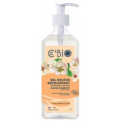 Gel douche Enveloppant Fleurs d'Abricot 1 Litre Cé'Bio gel douche bio de provence Bio santé sénior