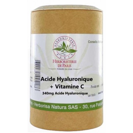 Acide hyaluronique et Vitamine C 60 gélules Herboristerie de Paris hyaluronate de sodium anti rides Bio santé sénior