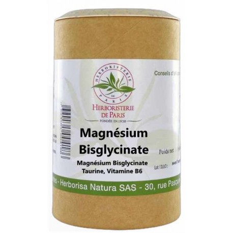 Magnésium Bisglycinate taurine vitamine B6 120 gélules Herboristerie de Paris magnésium b6 taurine Bio santé sénior
