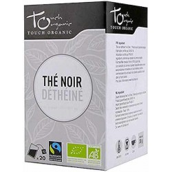 Thé noir déthéiné bio 20 sachets Touch Organic Thé noir Déthéine 20 sachets 30gr Bio santé sénior