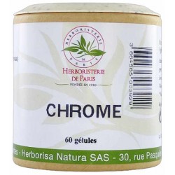 Chrome oligo-élément 60 gélules Herboristerie de Paris oligo élément essentiel taux de sucres Bio santé sénior