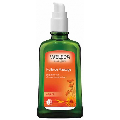 Huile de massage à l'arnica 100ml pompe spray Weleda extraits d'arnica et de bouleau Bio santé sénior