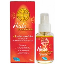 Huile merveilleuse aux 64 huiles essentielles 50ml Phytofrance cicatrices massage dos articulations Bio santé sénior