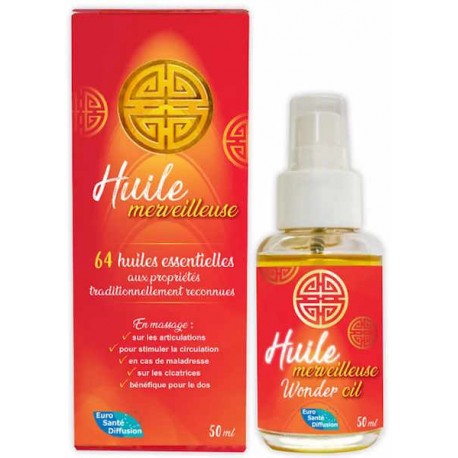 Huile merveilleuse aux 64 huiles essentielles 50ml Phytofrance cicatrices massage dos articulations Bio santé sénior