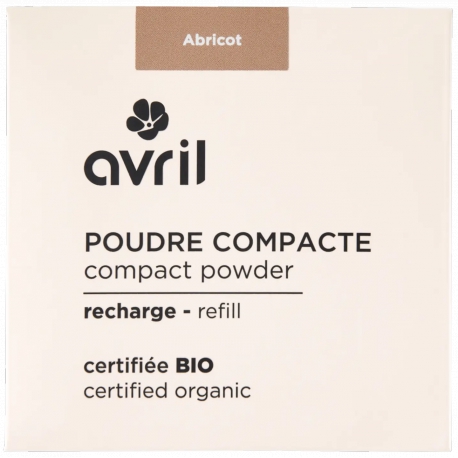 Poudre compacte Abricot 11gr Avril Cosmétique teint de pêche et hâle naturel Bio santé sénior