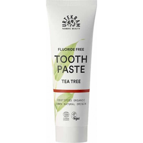 Dentifrice au Tea tree 75ml Urtekram Dentifrice à l'Huile Essentielle d'arbre à Thé Bio santé sénior