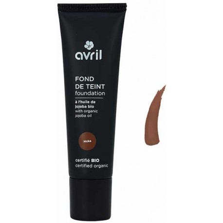 Fond de teint Moka certifié Bio 30ml Avril Cosmétique pour le speaux très foncées Bio santé sénior