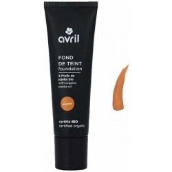 Fond de teint Noisette certifié Bio 30ml Avril cosmétique teinte medium foncé peau mate Bio santé sénior