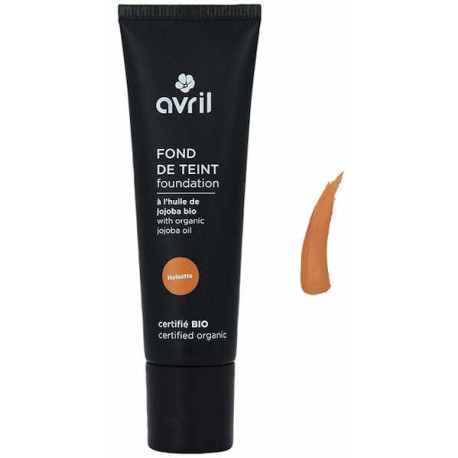 Fond de teint Noisette certifié Bio 30ml Avril cosmétique teinte medium foncé peau mate Bio santé sénior