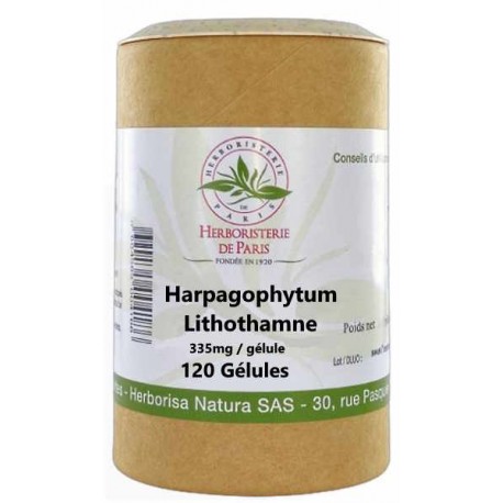 Harpagophytum Lithothamne 120 Gélules Herboristerie de Paris articulations griffe du diable Bio sante senior