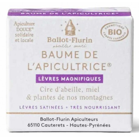 Baume de l'Apicultrice Lèvres magnifiques 15ml Ballot Flurin baume à lèvres à la gelée royale Bio santé sénior