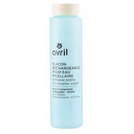 Flacon Vide Rechargeable pour eau micellaire Avril Cosmétique pour recréer eau micellaire 200ml Avril Bio santé sénior