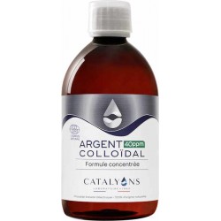 Argent colloïdal 40 PPM 500ml Catalyons