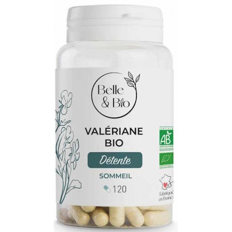 Valériane bio 120 gélules Belle et Bio endormissement Valériane BIO phytonature, biosantesenior.fr
