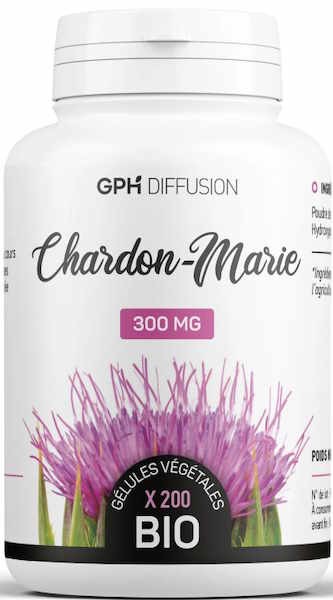 200 Gélules De Chardon Marie Bio AB Dosées à 300 Mg - Complément Alimentaire Naturel