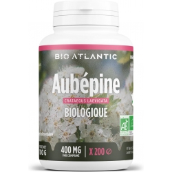 Aubépine bio 400mg 200 comprimés GPH Diffusion relaxation système cardiaque Bio santé sénior