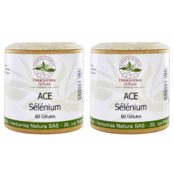 ACE Sélénium Lot de 2 X 60 gélules Herboristerie de Paris anti oxydant contre le stress oxydatif Bio santé sénior