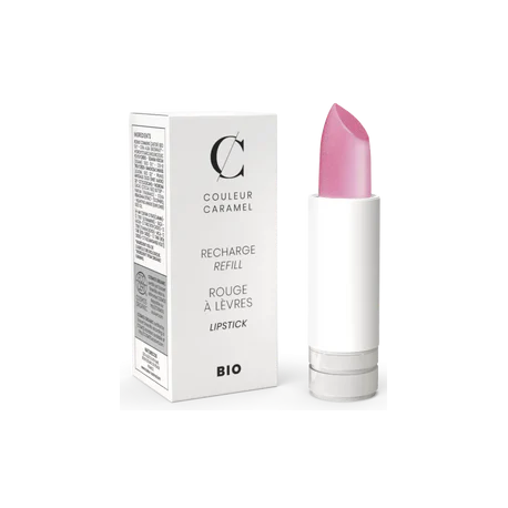 Recharge Rouge à lèvres nacré n°206 framboise 3.5g Couleur Caramel maquillage minéral certifié Bio santé sénior