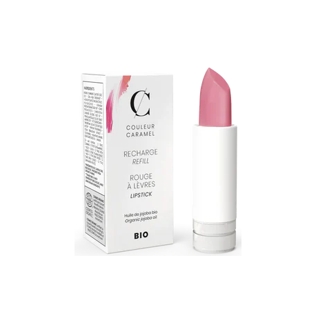 Recharge Rouge à lèvres satiné n°221 Rose moyen 3.5g Couleur Caramel belle teinte nacré brillante et sublime Bio santé sénior