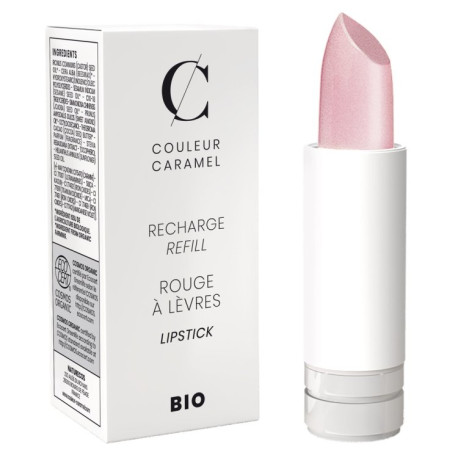 Recharge Rouge à lèvres métal No 205 rose pâle 3.5gr Couleur Caramel nacré trendy moderne Bio santé sénior maquillage
